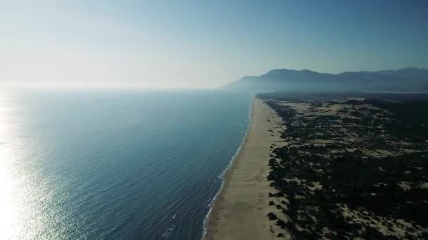 Patara Beach Egy Strand Található Partján Török Riviéra Mély Kék — Stock videók