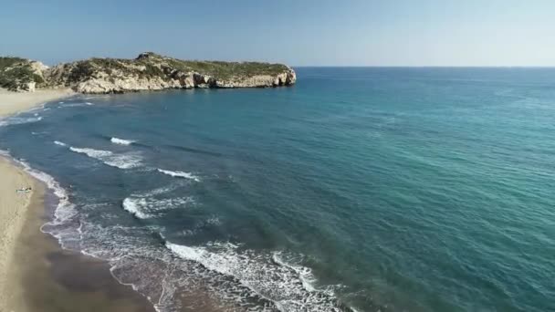 Patara Beach Egy Strand Található Partján Török Riviéra Mély Kék — Stock videók
