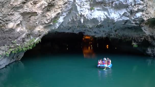 Nisan 2023 Antalya Turcja Jaskinia Altnbesik Ibrad Jest Wspaniałą Jaskinią — Wideo stockowe