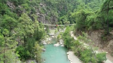 Antalya Türkiye 'deki Goynuk Kanyon Milli Parkı' nın havadan görüşü.