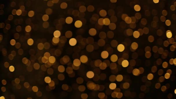 Красивые Теплые Рождественские Огни Эффективное Ночное Освещение Вечерние Боке Иллюминации — стоковое видео
