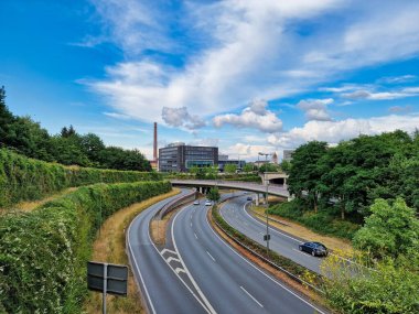 Bielefeld Ostwestfalendamm Köprüsü Otoyolu - El Werkskammer Ostwestfalen-Lippe. Yüksek kalite fotoğraf