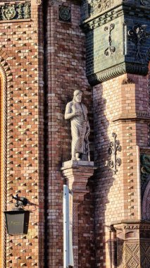 Market Kilisesi Hanover eski belediye binası Almanya 'nın güzel havasında Aşağı Saksonya. Yüksek kalite fotoğraf