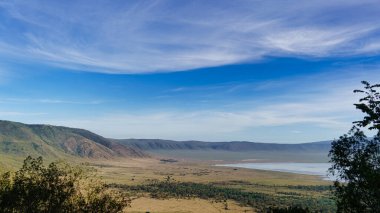 Ngorongoro krateri ulusal park manzaralı Tanzanya 2022. Yüksek kalite fotoğraf