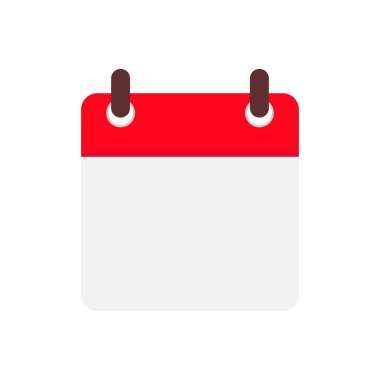 Beyaz arka plan üzerinde izole takvim