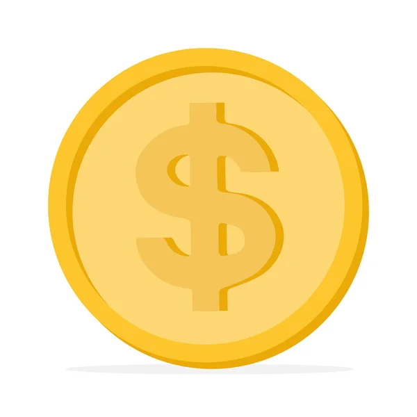 Κέρμα Εικονίδιο Δολάριο Χρυσό Νόμισμα Μετρητά Επιτόκιο Επιχείρηση Και Χρηματοδότηση — Διανυσματικό Αρχείο