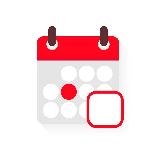 Vektorbild Symbole Leerer Kalenderzeichen Flacher Stil Auf Weißem Hintergrund — Stockvektor