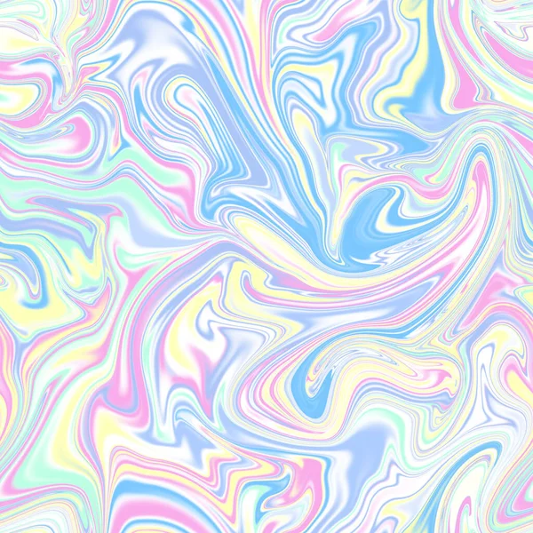 Holographic Seamless Pattern Effect Flowing Iridescent Liquid Psychedelic Effect Fairy — стокове фото