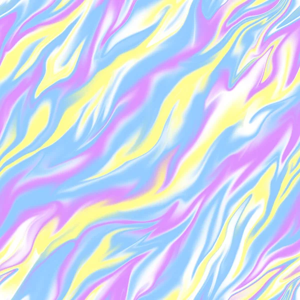 Holographic Seamless Pattern Effect Flowing Iridescent Liquid Psychedelic Effect Fairy — Zdjęcie stockowe