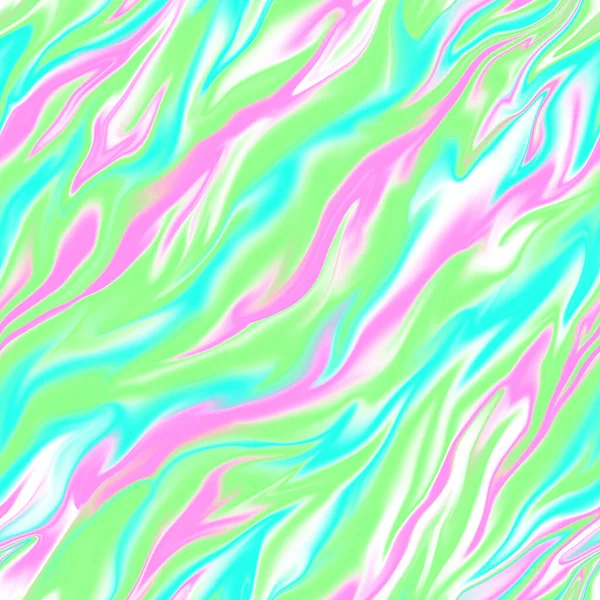 Holographic Seamless Pattern Effect Flowing Iridescent Liquid Psychedelic Effect Fairy — Foto de Stock