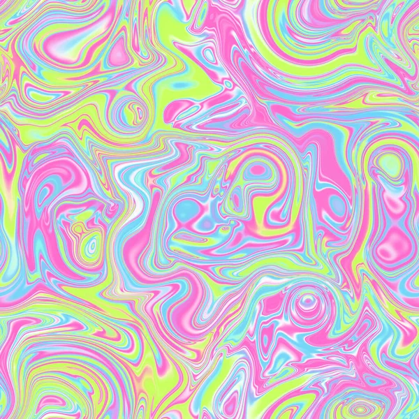 Holographic Seamless Pattern Effect Flowing Iridescent Liquid Psychedelic Effect Fairy — стокове фото