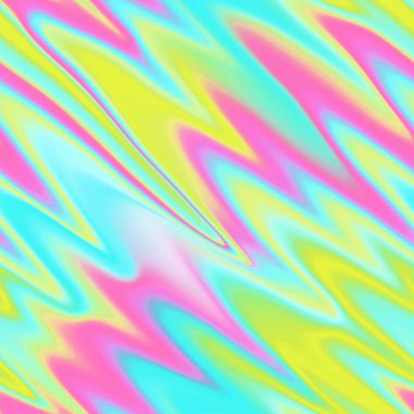 Holographic seamless pattern. The effect of flowing iridescent liquid. Psychedelic effect. Fairy tale unicorn trend background. 90s fashion.	