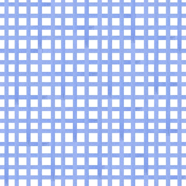 ブルー水彩ケージシームレスパターン 布や壁紙のための無限の手描きの背景 — ストック写真