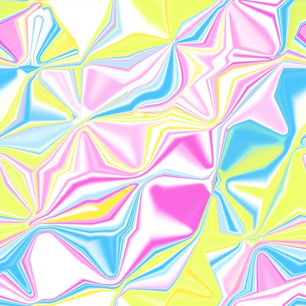Holographic Seamless Pattern Effect Flowing Iridescent Liquid Psychedelic Effect Fairy — ภาพถ่ายสต็อก