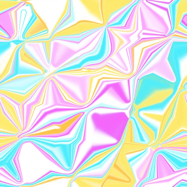 Holographic Seamless Pattern Effect Flowing Iridescent Liquid Psychedelic Effect Fairy — Foto de Stock