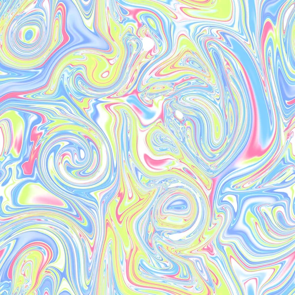 Holographic Seamless Pattern Effect Flowing Iridescent Liquid Psychedelic Effect Fairy — Stockfoto