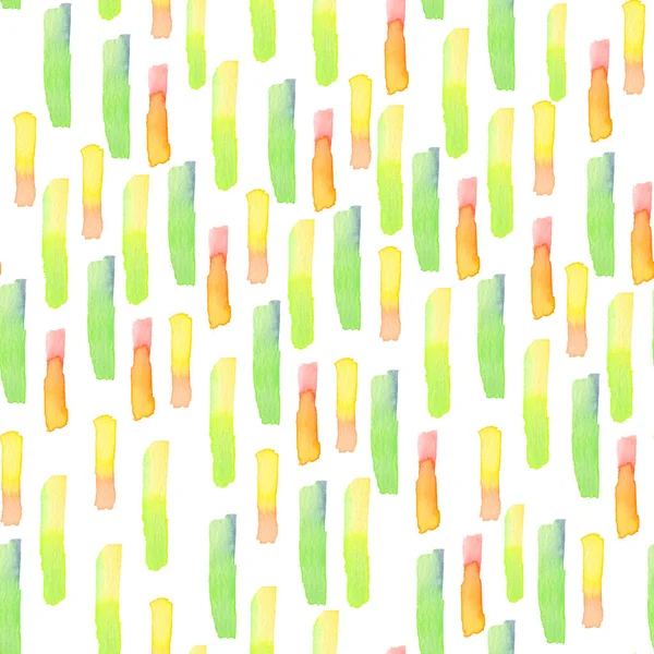 Abstraktes Aquarell Nahtloses Muster Handgezeichnete Streifen Bunter Farbe Endlosen Hintergrund — Stockfoto