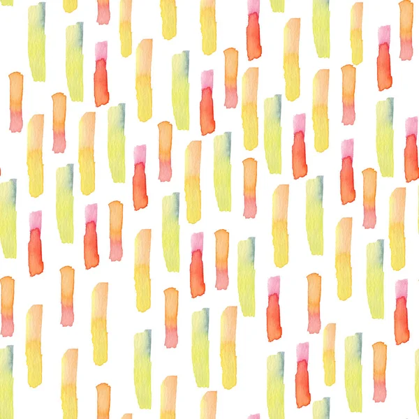 Abstract Watercolor Seamless Pattern Hand Drawn Streaks Colorful Paint Endless — Stock Photo, Image