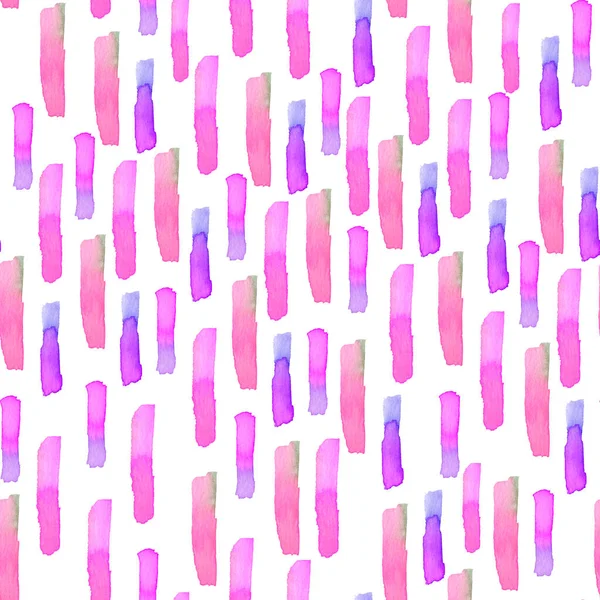 Abstraktes Aquarell Nahtloses Muster Handgezeichnete Streifen Bunter Farbe Endlosen Hintergrund — Stockfoto