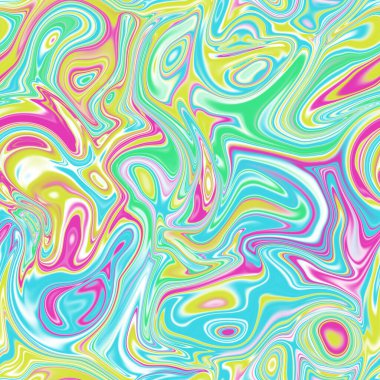 Holographic seamless pattern. The effect of flowing iridescent liquid. Psychedelic effect. Fairy tale unicorn trend background. 90s fashion.	