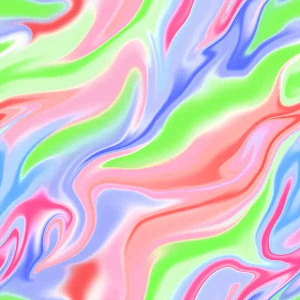 Holographic Seamless Pattern Effect Flowing Iridescent Liquid Psychedelic Effect Fairy — ストック写真