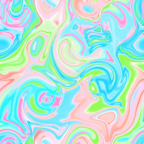 Holographic Seamless Pattern Effect Flowing Iridescent Liquid Psychedelic Effect Fairy — ストック写真