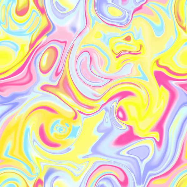 Holographic Seamless Pattern Effect Flowing Iridescent Liquid Psychedelic Effect Fairy — Stok fotoğraf