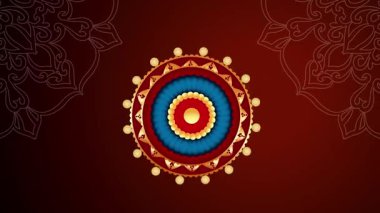 Mandala Canlandırılmış Arkaplanlı Rakhi