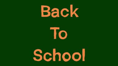 Okula Dönüş Çizimi Doodle Animasyonu (124- Yeşil Sahne Okulu Clipart)