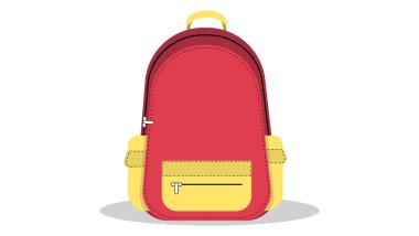 Okul Çantası Vektörü (124); Okula Dönüş Sırt Çantası İllüstrasyonu (124); Öğrenci Çantası Clipart