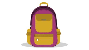 Okul Çantası Vektörü (124); Okula Dönüş Sırt Çantası İllüstrasyonu (124); Öğrenci Çantası Clipart