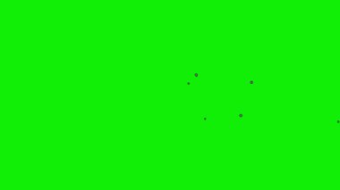 Çizgi film 2d Fx Smoke Efektleri yeşil ekranda. Alfa kanallı çizgi film sis patlamaları. Anahtar rengi, renk anahtarı, alfa kanalı. 4K video