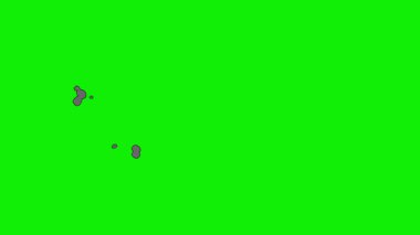 Çizgi film 2d Fx Smoke Efektleri yeşil ekranda. Alfa kanallı çizgi film sis patlamaları. Anahtar rengi, renk anahtarı, alfa kanalı. 4K video