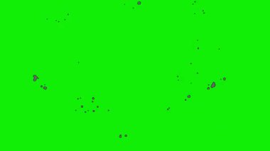 Çizgi film 2d Fx Smoke Efektleri yeşil ekranda. Alfa kanallı çizgi film sis patlamaları. Anahtar rengi, renk anahtarı, alfa kanalı. 4K video