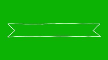 El Çizimi Sancak Yeşil Ekran Animasyonu: 124; Yeşil Ekran Kaydırma El Çizimi Karalama Çizimi