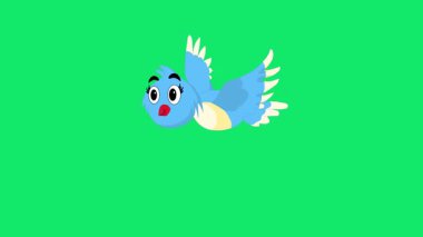 Güzel Kuş Uçan Yeşil Ekran: 124; Kuş Animasyon Kaplaması