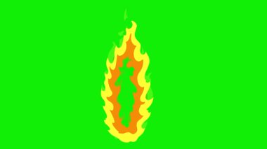 Ateş, yangın ve duman videosu, şeffaflık için yeşil ekran, Parıldayan Mum Yeşil Ekran Krom Anahtar, şeffaf arkaplan için yeşil ekranlı 4k. Ateş dumanı yeşil ekran kırmızı ateş