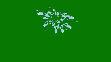 Yeşil ekran üzerindeki su efektleri, su sıçraması, akıntı, girdap, damla, püskürtme, köpük, dökme, sis vs. Krom anahtar 4k. 