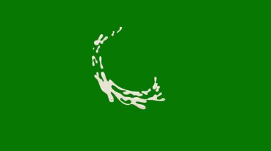 Yeşil ekran üzerindeki su efektleri, su sıçraması, akıntı, girdap, damla, püskürtme, köpük, dökme, sis vs. Krom anahtar 4k. 