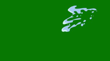 Yeşil ekran üzerindeki su efektleri, su sıçraması, akıntı, girdap, damla, püskürtme, köpük, dökme, sis vs. Krom anahtar 4k. 