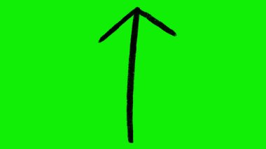 El Çizimi Animasyon Okları Yeşil Ekran: 124; Açıklayıcı Videolar için Doodle Yönlendirme Elemenleri