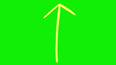 El Çizimi Animasyon Okları Yeşil Ekran: 124; Açıklayıcı Videolar için Doodle Yönlendirme Elemenleri