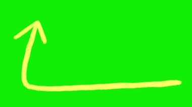 El Çizimi Animasyon Okları Yeşil Ekran: 124; Açıklayıcı Videolar için Doodle Yönlendirme Elemenleri