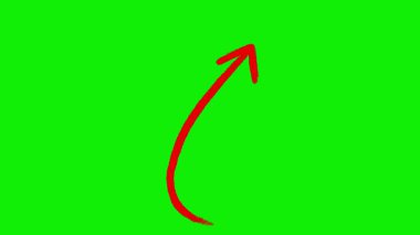 El Çizimi Animasyon Okları Yeşil Ekran: 124; Açıklayıcı Videolar için Doodle Yönlendirme Elemenleri