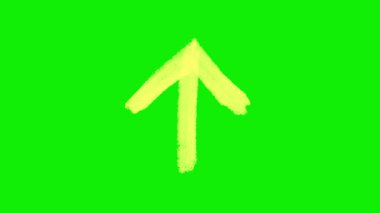 El Çizimi Animasyon Okları Yeşil Ekran: 124; Açıklayıcı Videolar için Doodle Yönlendirme Elemenleri