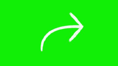 El Çizimi Animasyon Okları Yeşil Ekran: 124; Açıklayıcı Videolar için Doodle Yönlendirme Elemenleri