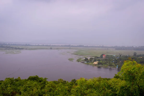Luftaufnahme Des Flusses Morgen — Stockfoto