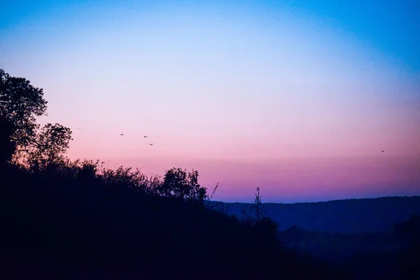 Piękny Wschód Słońca Górach — Zdjęcie stockowe