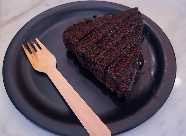 bir çatal ile pasta