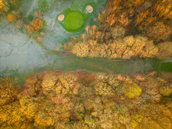 Landscape from drone in autumn